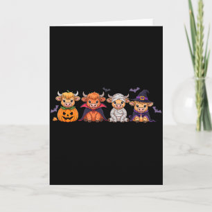 Halloween Highland Cow Card