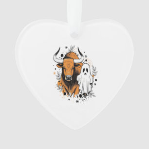 Halloween Highland Cow Cute Fall Ornament