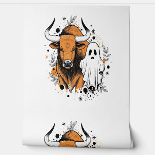 Halloween Highland Cow Cute Fall Wallpaper