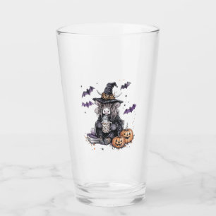 Halloween Highland Cow Glass