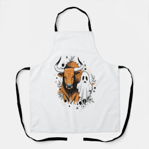 Halloween Highland Cow Pumpkin Apron