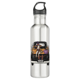 Halloween Highland Cow with Truck 710 Ml Water Bottle