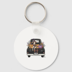 Halloween Highland Cow with Truck Key Ring