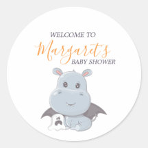 Halloween Hippopotamus Little Boo Baby Shower 