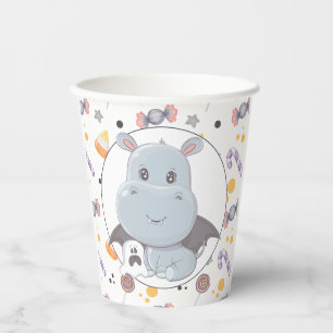 Halloween Hippopotamus Little Boo Baby Shower  Paper Cups