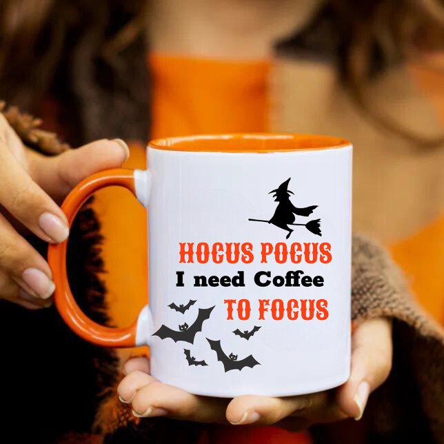 Halloween Hocus Pocus Coffee Focus Funny Mug (Creator Uploaded)