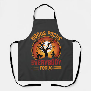Halloween Hocus Pocus Everybody Focus Witch Tree Apron