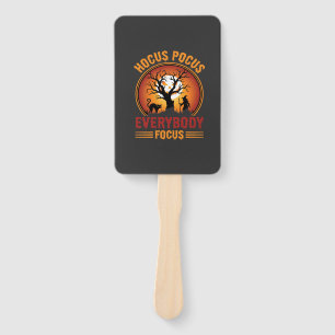 Halloween Hocus Pocus Everybody Focus Witch Tree Hand Fan
