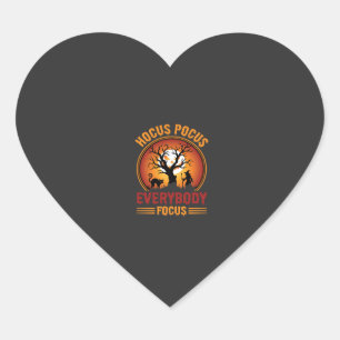 Halloween Hocus Pocus Everybody Focus Witch Tree Heart Sticker