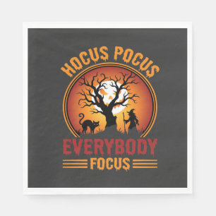 Halloween Hocus Pocus Everybody Focus Witch Tree Napkin