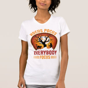 Halloween Hocus Pocus Everybody Focus Witch Tree T-Shirt
