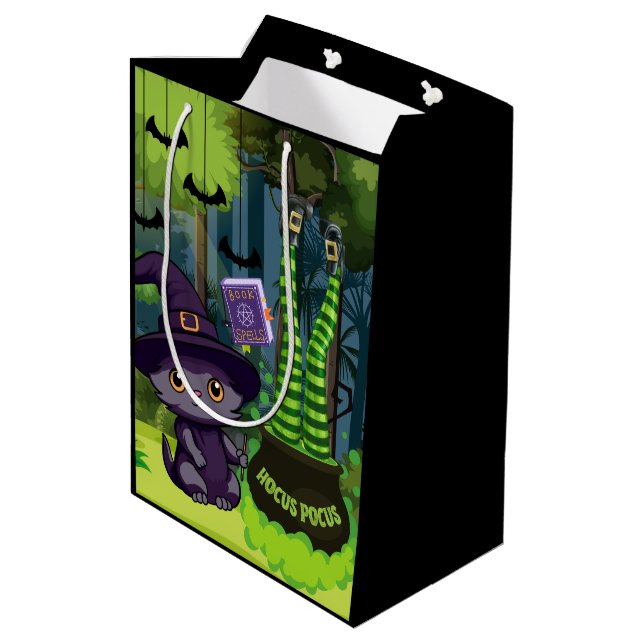 Halloween Hocus Pocus Medium Gift Bag (Back Angled)