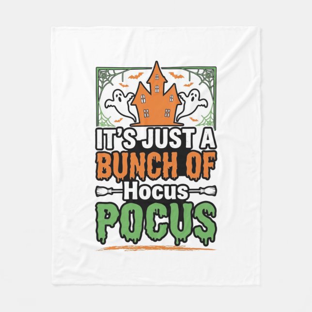 Halloween Hocus Pocus Quote Vector Design_1 Fleece Blanket (Front)