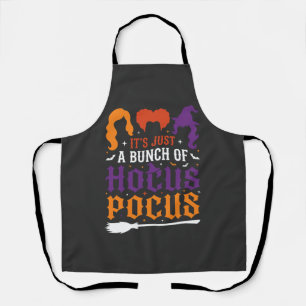 Halloween Hocus Pocus Witch Typography Vector Apron