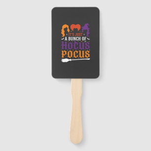 Halloween Hocus Pocus Witch Typography Vector Hand Fan