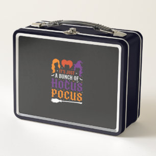 Halloween Hocus Pocus Witch Typography Vector Metal Lunch Box