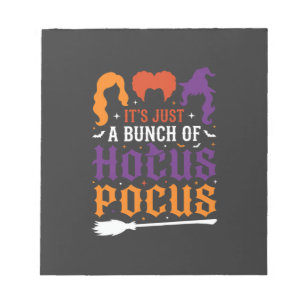 Halloween Hocus Pocus Witch Typography Vector Notepad