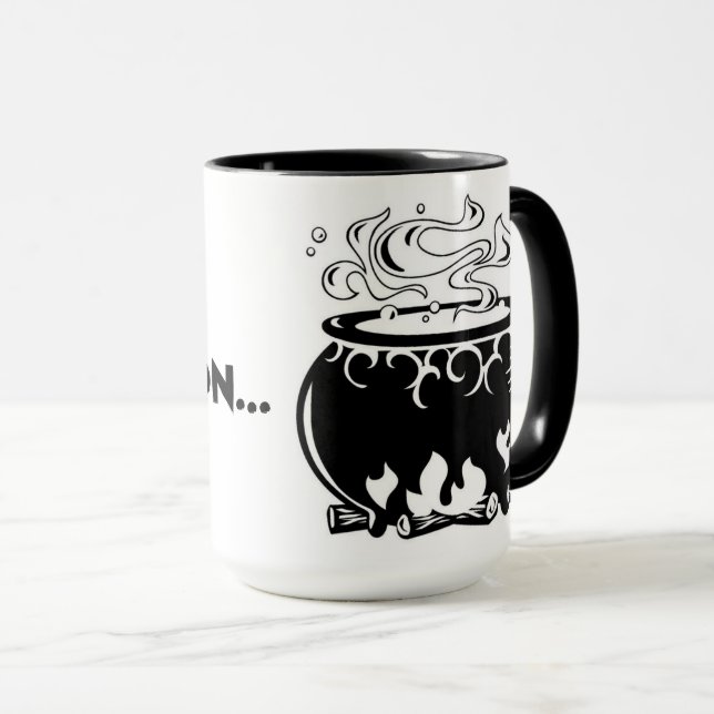 Halloween Hold My Cauldron Mug, 15 oz Mug (Front Right)