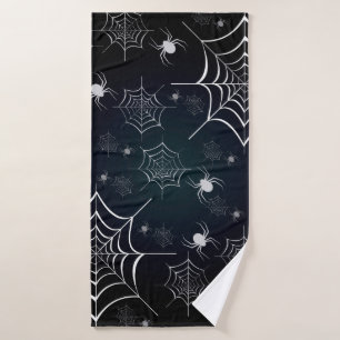 Halloween Holiday Custom Spooky Web Bath Towel