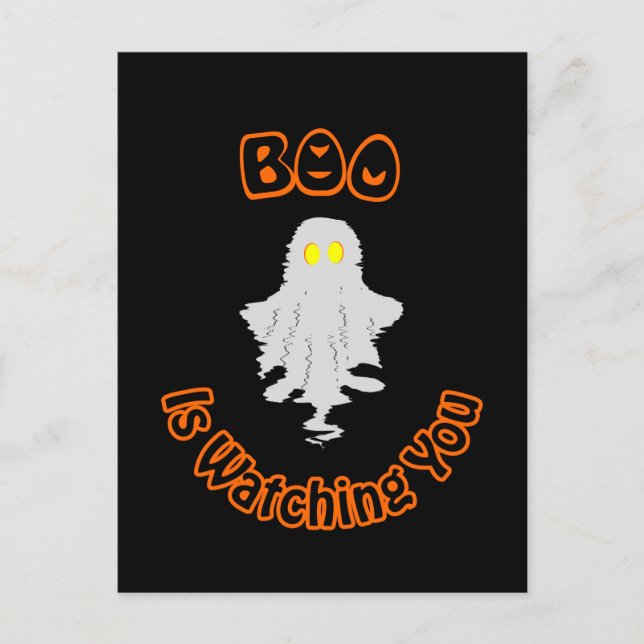 Halloween Holiday Postcard | Boo Is Watching You (Front)