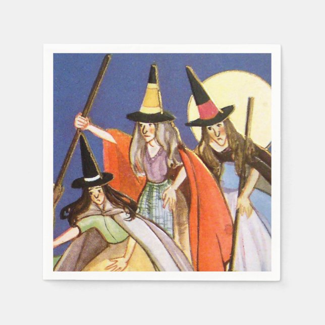 Halloween Holiday witches party Napkins (Front)