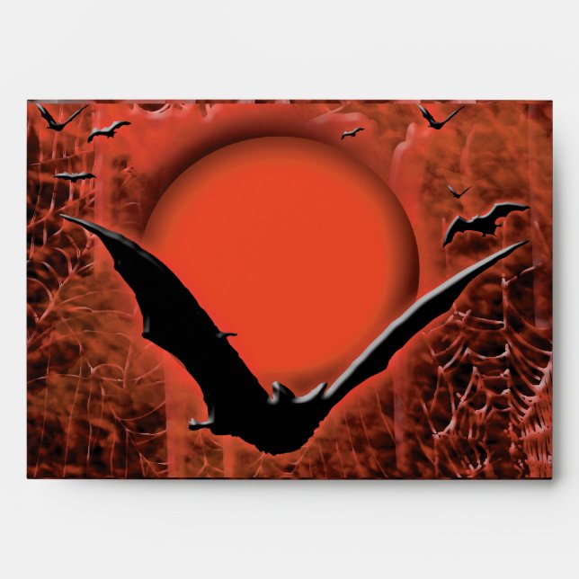 Halloween holidays party invitations envelopes (Front)