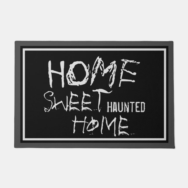 Halloween Home Sweet Haunted Home Creepy Doormat (Front)