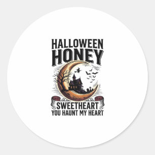 Halloween Honey Shirt Sweet Spooky Love Design_1 Classic Round Sticker
