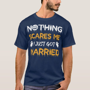Halloween Honeymoon Couple Wedding I Just Got Marr T-Shirt