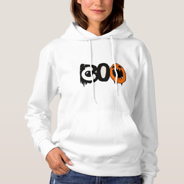 Halloween Hoodie – Unique “BOO” Minimal Print (Front)