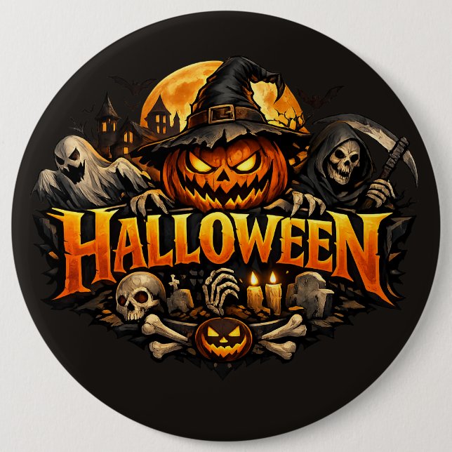 Halloween Horror 6 Cm Round Badge (Front)