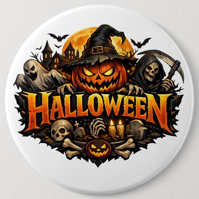 Halloween Horror 6 Cm Round Badge (Front)