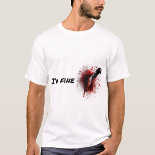 Halloween horror blood stain wound blood injury I T-Shirt
