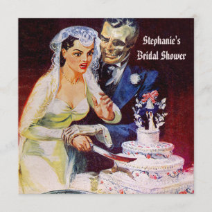Halloween Horror Bride & Doom Bridal Shower Invitation