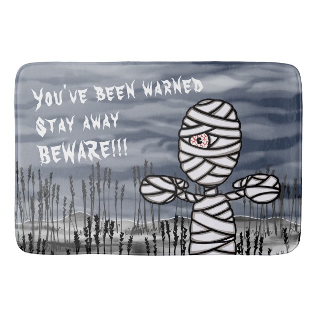 Halloween Horror Creepy Mummy  Bath Mat (Front)