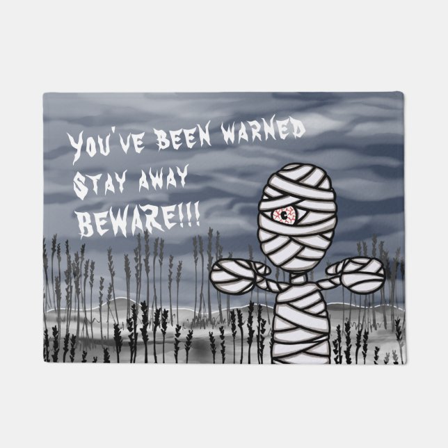 Halloween Horror Creepy Mummy Doormat (Front)