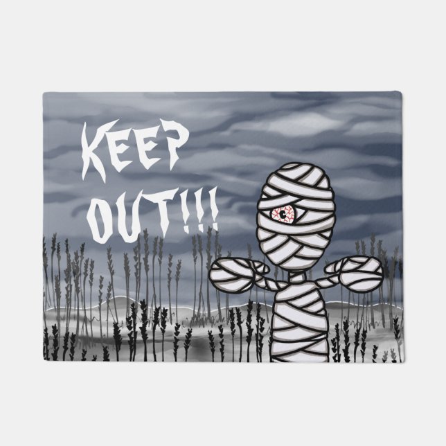 Halloween Horror Creepy Mummy Doormat (Front)