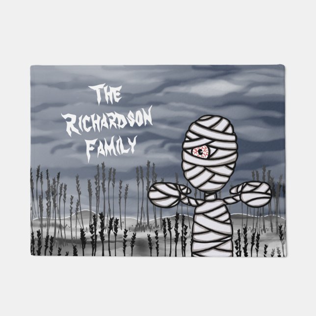 Halloween Horror Creepy Mummy Doormat (Front)