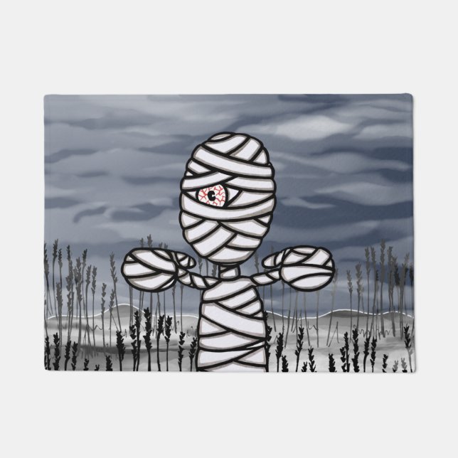 Halloween Horror Creepy Mummy Doormat (Front)