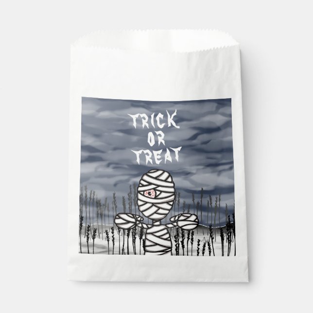 Halloween Horror Creepy Mummy Trick Or Treat Bag (Front)