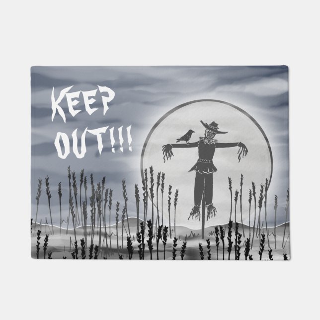 Halloween Horror Creepy Scarecrow Doormat (Front)