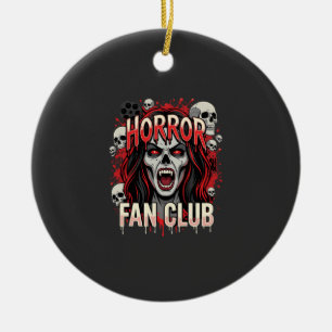 Halloween Horror Fan Club Vampire Skull Ceramic Tree Decoration