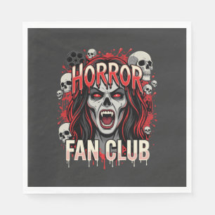 Halloween Horror Fan Club Vampire Skull Napkin