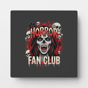 Halloween Horror Fan Club Vampire Skull Plaque