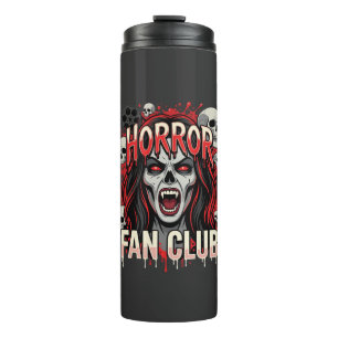 Halloween Horror Fan Club Vampire Skull Thermal Tumbler