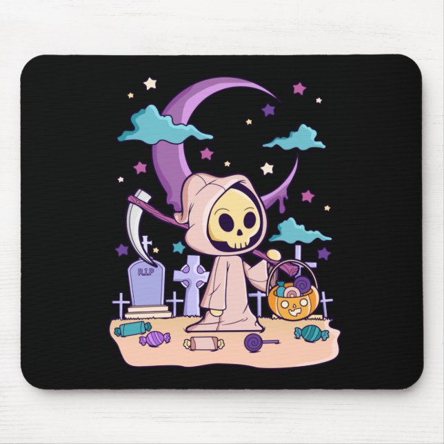 Halloween Horror Gift Pastel Goth Creepy Kawaii Mouse Mat (Front)