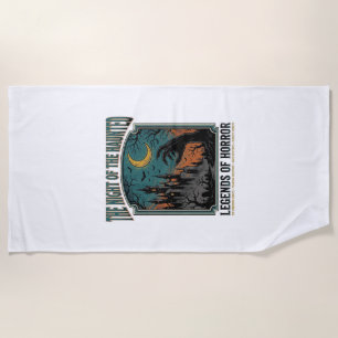 Halloween Horror Haunted Night Vintage Spooky_1 Beach Towel