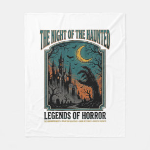 Halloween Horror Haunted Night Vintage Spooky_1 Fleece Blanket