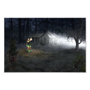 Halloween Horror House Photo Print