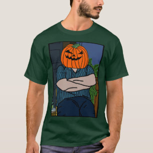 Halloween Horror Irish Uncle Memes Pumpkin Head T-Shirt